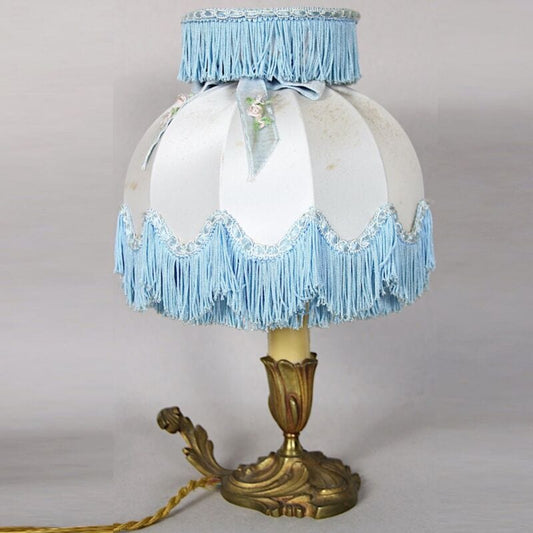 Lume antico lampada in bronzo da tavolo bugia abat jour vintage da per comodino Lampade Appliques