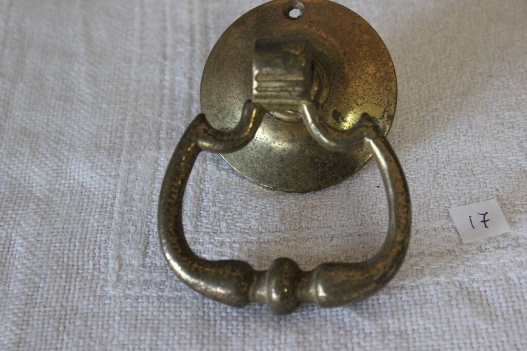 MANIGLIA D'EPOCA IN OTTONE / VECCHIO PENDAGLIO PER PORTA /ACCESSORI PER RESTAURO Restauro