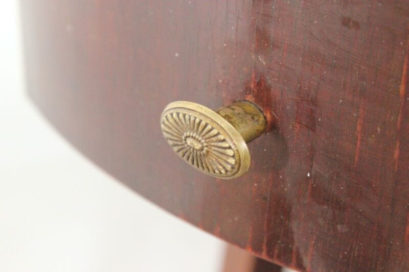 Mensola consolle mezza luna stile antico in legno da terra con cassetto mensola Complementi d'arredo
