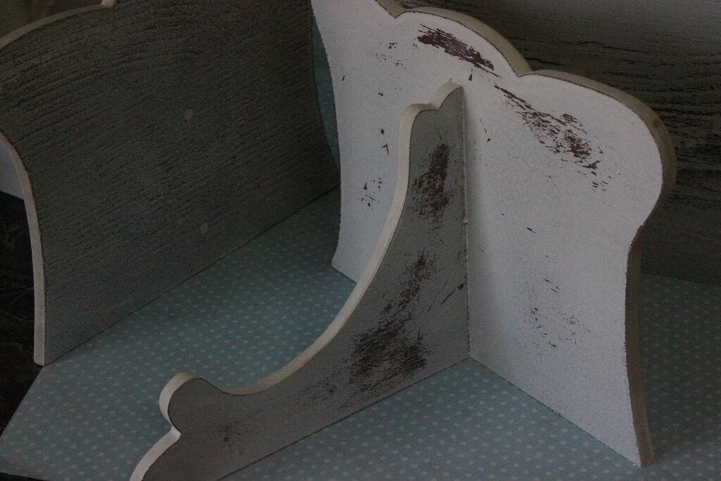 MENSOLINA SHABBY CHIC A SOSPENSIONE  MENSOLA  IN LEGNO PATINA ANTICATA Complementi d'arredo
