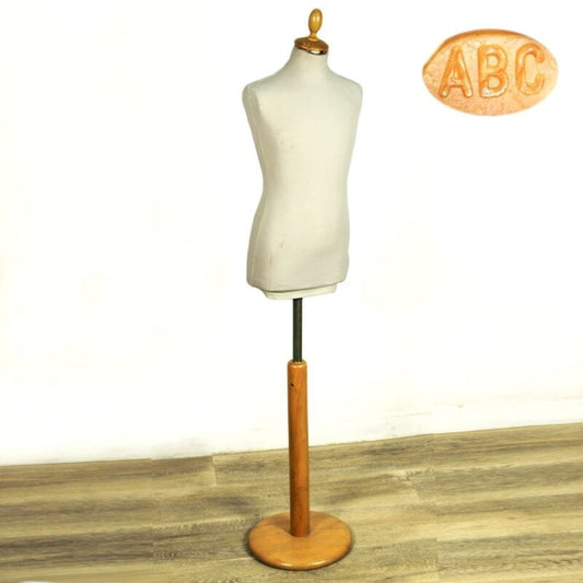 Mezzo Busto sartoriale manichino vintage uomo base legno bambino 10 12 anni ABC Other