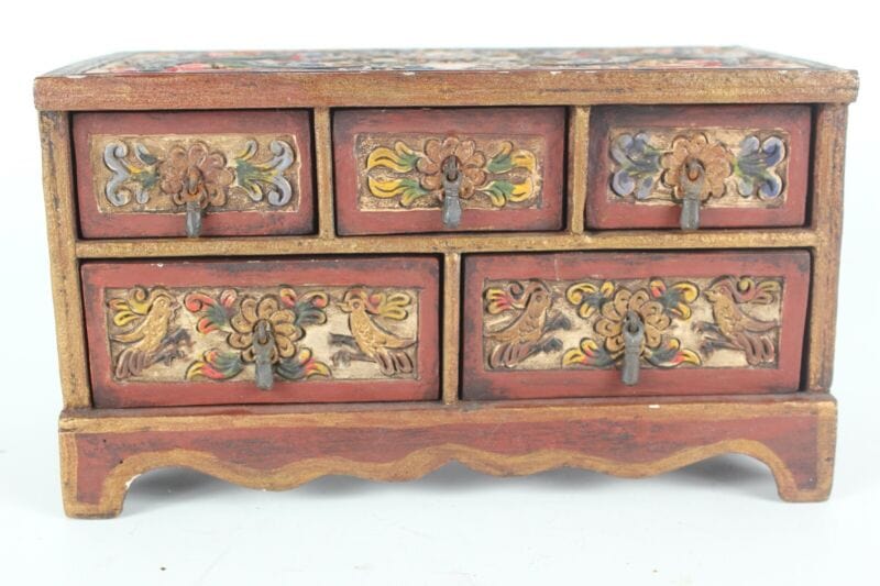 Ajuny Portagioie in Legno Fatto a Mano Intagliato a Mano Multiuso Conservazione in Palissandro da Donna Mini Organizzatore da Viaggio retrò Portagioie Decorativo Vintage Regalo, 8x5 Pollici Ajuny Portagioie in Legno Fatto a Mano Intagliato a Mano Multiuso Conservazione in Palissandro da Donna Mini Organizzatore da Viaggio retrò Portagioie Decorativo Vintage Regalo, 8x5 Pollici