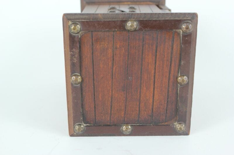 Mobile antico in miniatura cassettone portagioie legno con cassetti stile Comò Giocattoli vintage