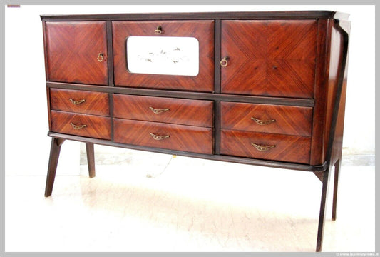 MOBILE BUFFET ANNI 50 IN LEGNO BAR CREDENZA LISSONE VINTAGE ITALIAN BAR DESIGN Arredamento