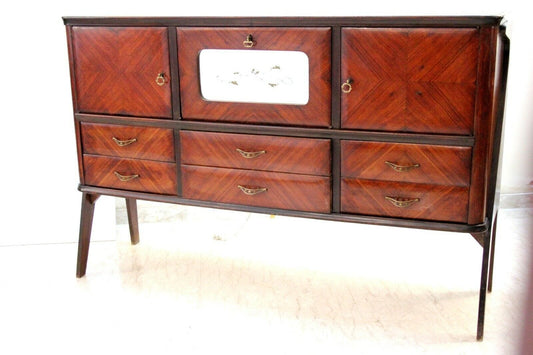 MOBILE BUFFET ANNI 50 IN LEGNO BAR CREDENZA LISSONE VINTAGE ITALIAN BAR DESIGN Arredamento