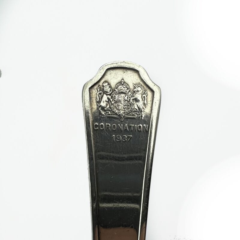 Paletta dolce in argento silverplate Inglese Re Giorgio Regina Elisabetta 1937 Sheffield & Argento
