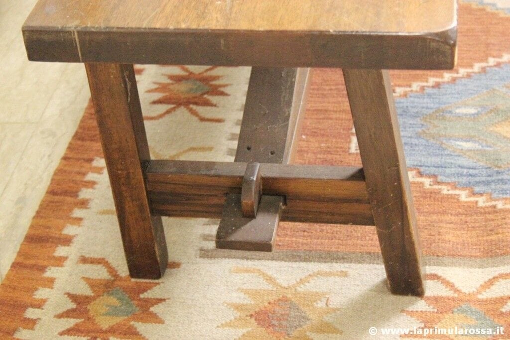 PANCA RUSTICA D'EPOCA IN LEGNO MASSELLO L.mt.2  VINTAGE WOODEN BENCH Arredamento