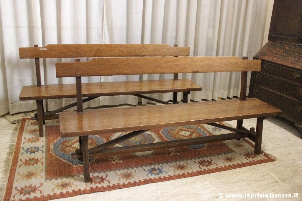 PANCA RUSTICA D'EPOCA IN LEGNO MASSELLO L.mt.2  VINTAGE WOODEN BENCH Arredamento