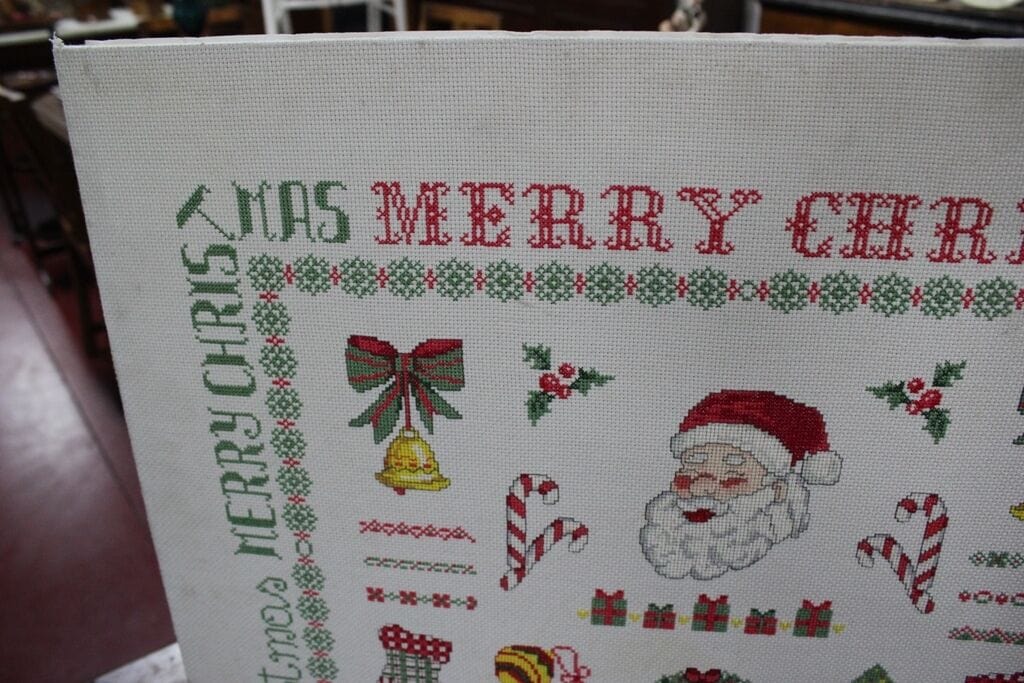Merry Christmas - Kit per ricamo fai da te, con motivo natalizio e Merry Christmas - Kit per ricamo fai da te, con motivo natalizio e