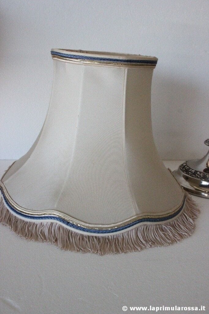 PARALUME D'EPOCA IN TESSUTO A CAMPANA H 19 diam.24 - CAPPELLO VINTAGE x LUME Lampade Appliques