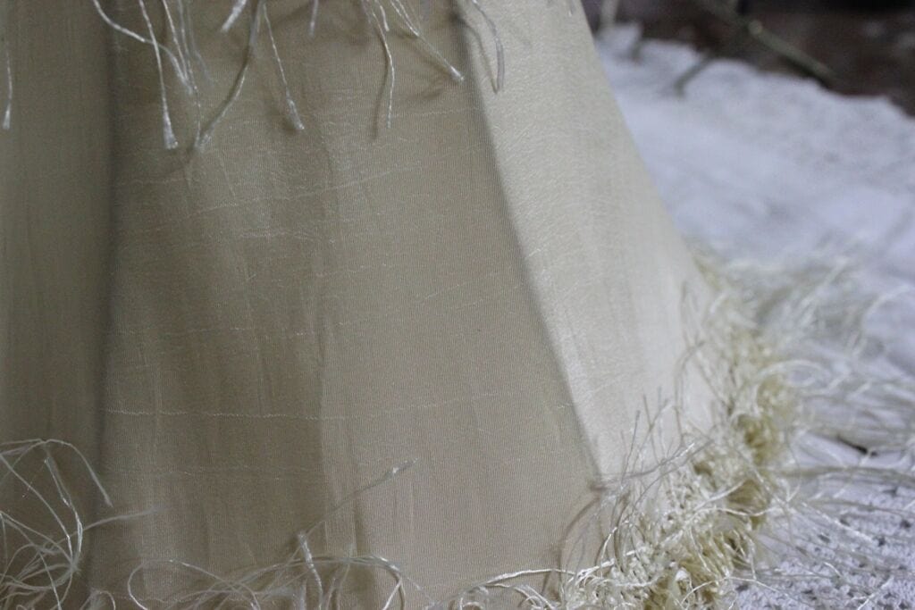 PARALUME IN STOFFA H cm 19 COLORE BEIGE PER LAMPADA, LUME, APPLIQUE - VENTOLA Lampade Appliques