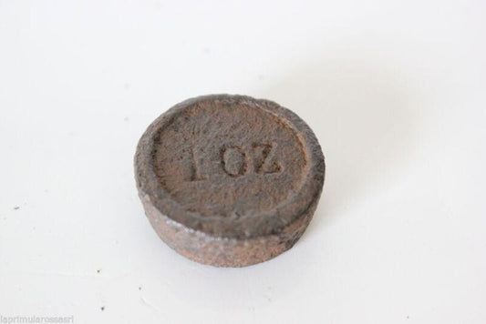 PESO ANTICO IN FERRO 1 OZ. PER BILANCIA / VECCHIO PESO INGLESE Attrezzi e Strumenti