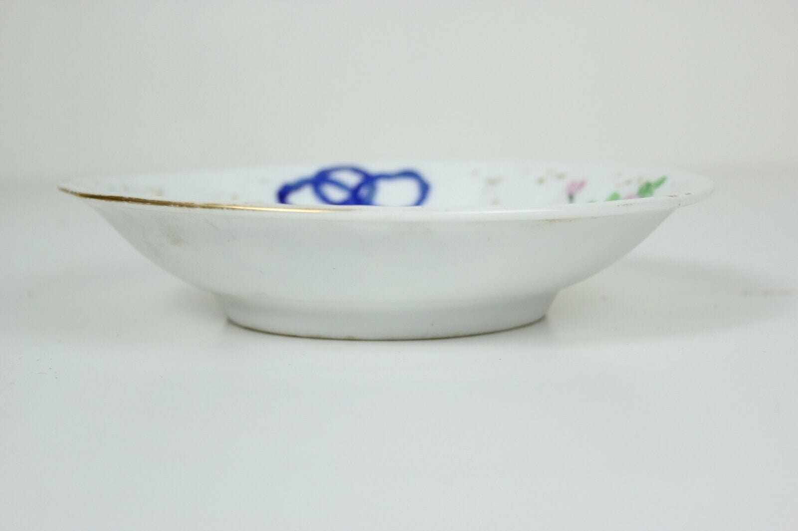 PIATTINO ANTICO IN PORCELLANA DIPINTO A MANO PIATTO DECORO FLOREALE CIOTOLA Ceramiche e Porcellane
