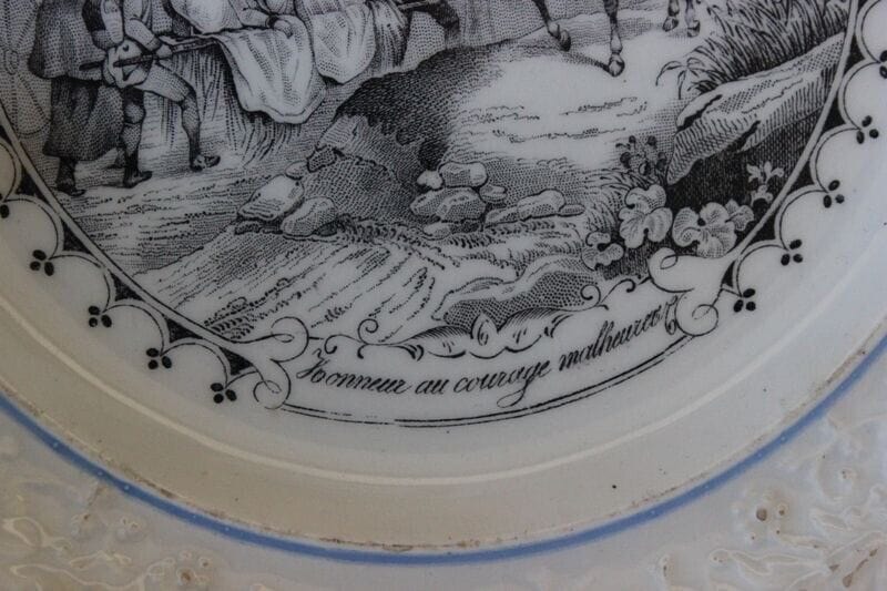 PIATTO COMMEMORATIVO D'EPOCA IN CERAMICA EVENTO STORICO- VINTAGE FRENCH PLATE Ceramiche e Porcellane
