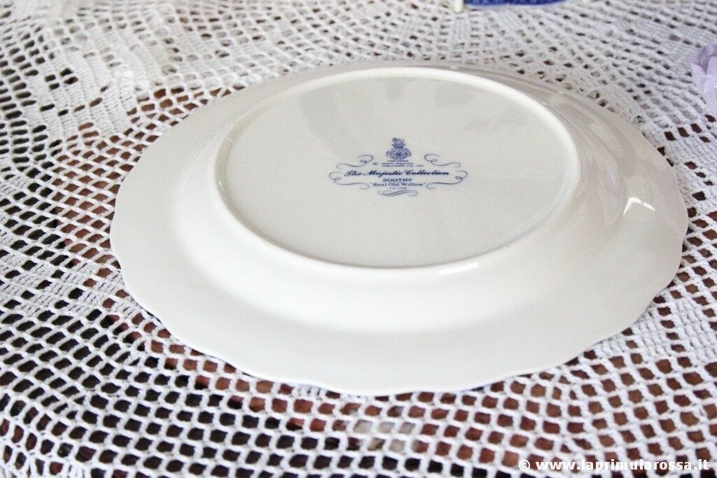 PIATTO DA DESSERT VINTAGE IN CERAMICA ROYAL DOULTON BIANCO BLU SERIE OLD WILLOW Ceramiche e Porcellane