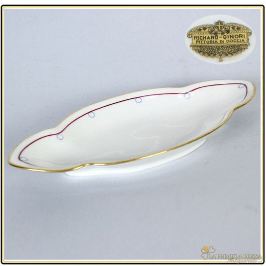 Piatto ovale antico Richard Ginori Doccia in porcellana bianca vecchio vassoio Ceramiche e Porcellane