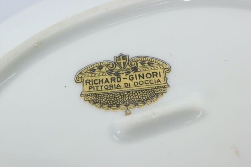 Piatto ovale antico Richard Ginori Doccia in porcellana bianca vecchio vassoio Ceramiche e Porcellane