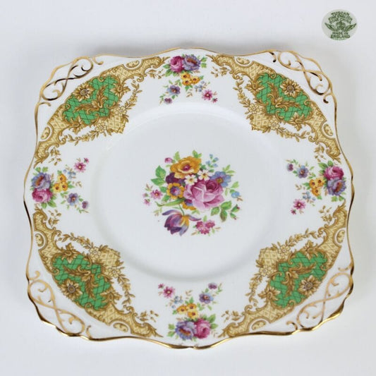 Piatto vassoio antico in porcellana bianca Inglese decorato con Fiori da portata Ceramiche e Porcellane