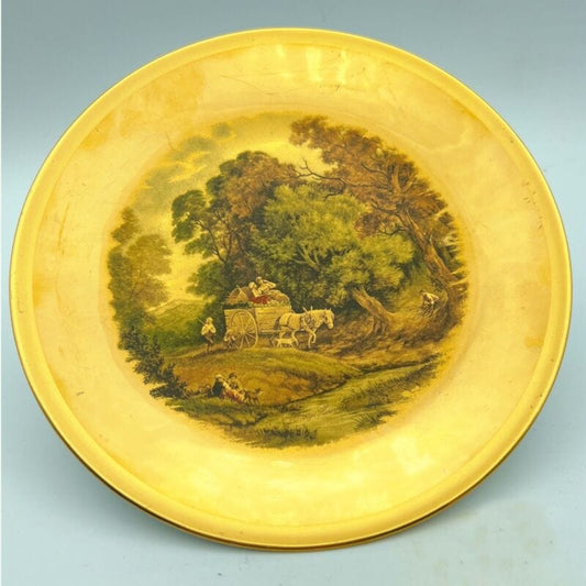 Piatto vintage decorativo in porcellana Bavaria oro zecchino da collezione art 4 Ceramiche e Porcellane