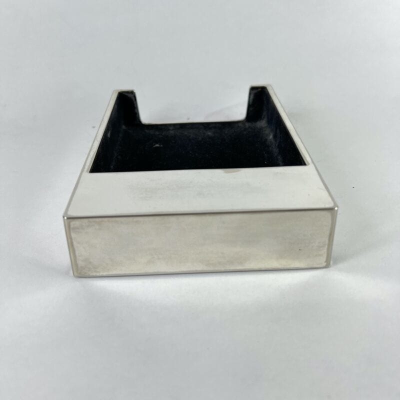 Porta biglietti fogli post-it in argento silver plated da scrivania tavolo Silver plated sheffield style