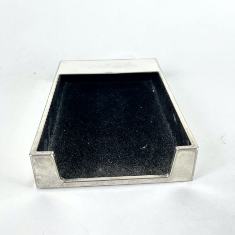 Porta biglietti fogli post-it in argento silver plated da scrivania tavolo Silver plated sheffield style