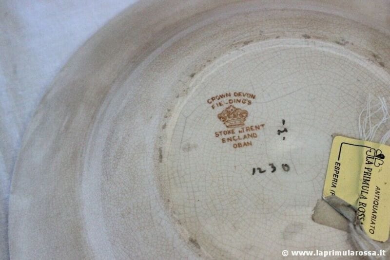 PORTA CIOCCOLATINI ANTICO IN CERAMICA DIPINTA A MANO - VINTAGE CROWN DEVON BOWL Ceramiche e Porcellane