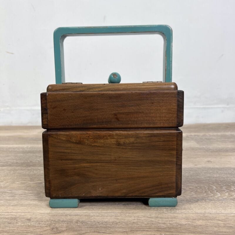 Porta lavoro vintage in legno cassetta scatola bauletto da per cucito anni 50 60 Attrezzi e Strumenti