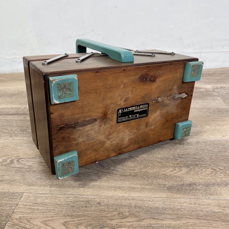 Porta lavoro vintage in legno cassetta scatola bauletto da per cucito anni 50 60 Attrezzi e Strumenti