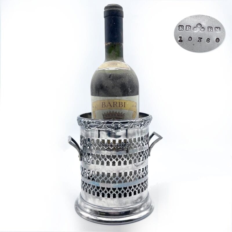 Portabottiglia in argento sheffield silver plated vintage secchiello per vino Sheffield & Argento