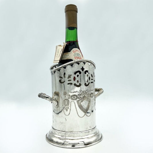 Portabottiglia in argento sheffield silver plated vintage secchiello per vino  Y Sheffield & Argento