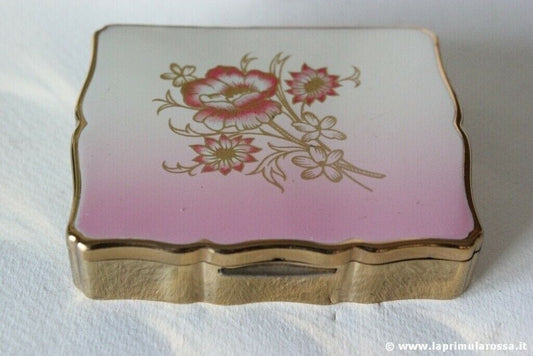 PORTACIPRIA D'EPOCA + PORTAROSSETTO  VINTAGE STRATTON POWDER COMPACT + LIPSTICK Portacipria