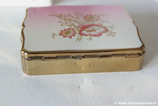 PORTACIPRIA D'EPOCA + PORTAROSSETTO  VINTAGE STRATTON POWDER COMPACT + LIPSTICK Portacipria