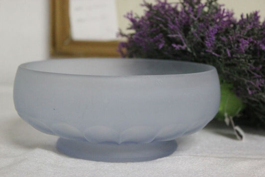 PORTAFIORI D'EPOCA IN VETRO OPALINE COLORE CELESTE /  PORTA BON BON VINTAGE BOWL Vetri e Cristalli