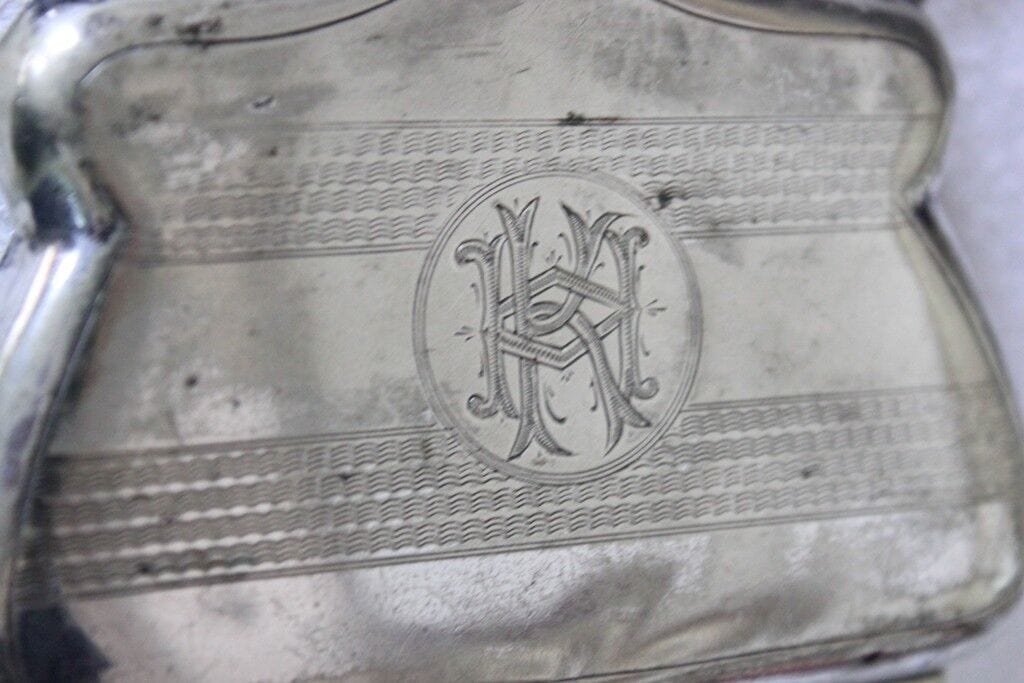 PORTAMONETE ANTICO PER  SIGNORA IN SILVER PLATE Sheffield & Argento