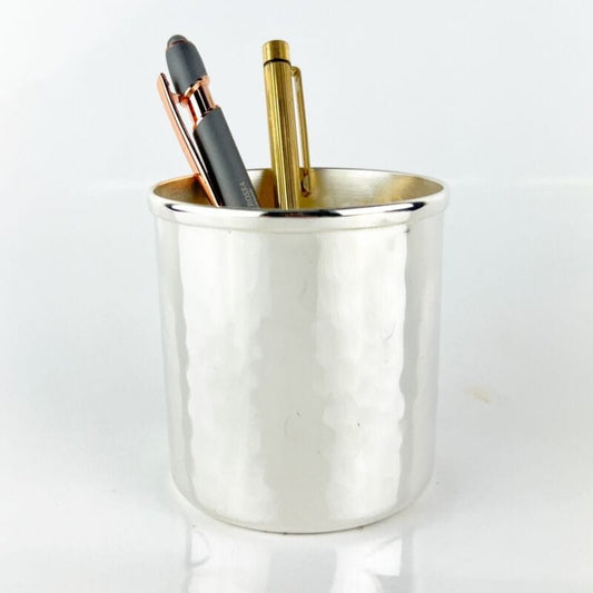 Portapenne da per scrivania in stile antico in argento sheffield silver plated Sheffield & Argento