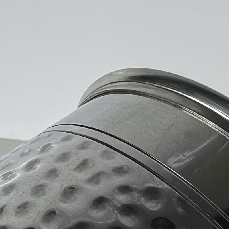 Portapenne da scrivania antico in metallo peltro boccale d'epoca 900 inglese Sheffield & Argento