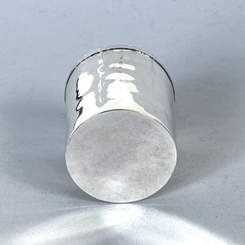 Portapenne da scrivania in argento 800 stile antico bicchiere Brandimarte silver Sheffield & Argento