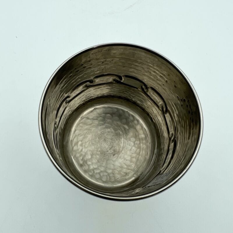 Portapenne da scrivania in argento silver plated stile antico bicchiere CALEGARO Sheffield & Argento