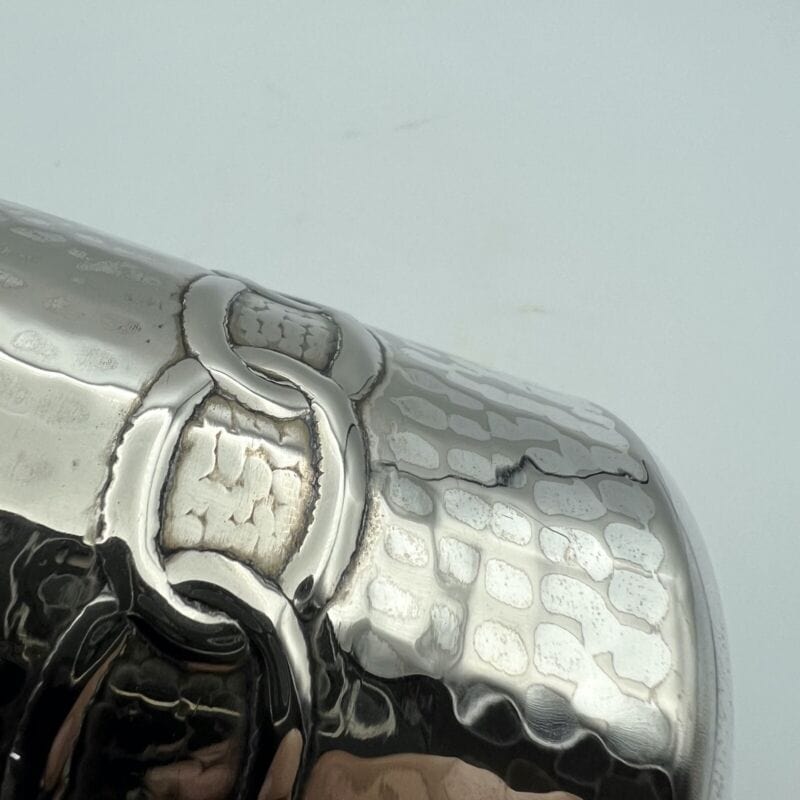 Portapenne da scrivania in argento silver plated stile antico bicchiere CALEGARO Sheffield & Argento