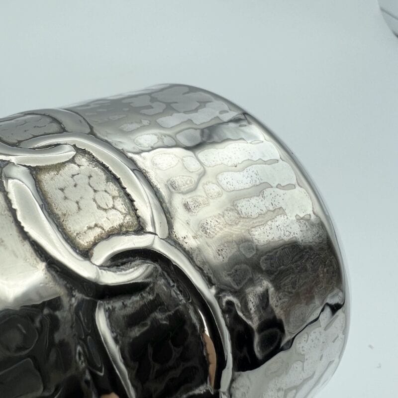 Portapenne da scrivania in argento silver plated stile antico bicchiere CALEGARO Sheffield & Argento