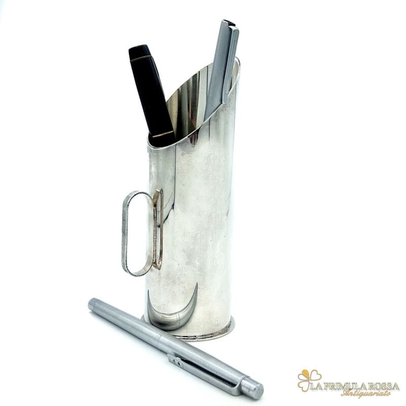Portapenne da scrivania stile antico in argento silverplate sheffield boccale Sheffield & Argento