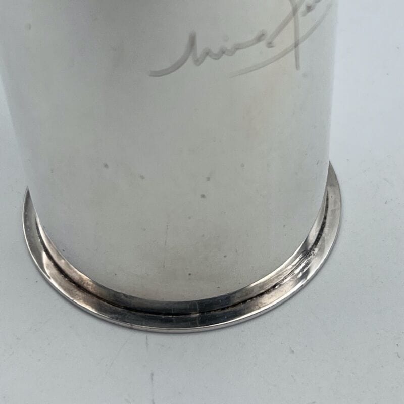 Portapenne da scrivania stile antico in argento silverplate sheffield boccale Sheffield & Argento