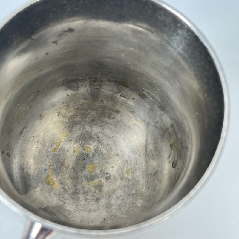 Portapenne da scrivania stile antico in argento silverplate sheffield boccale X Sheffield & Argento