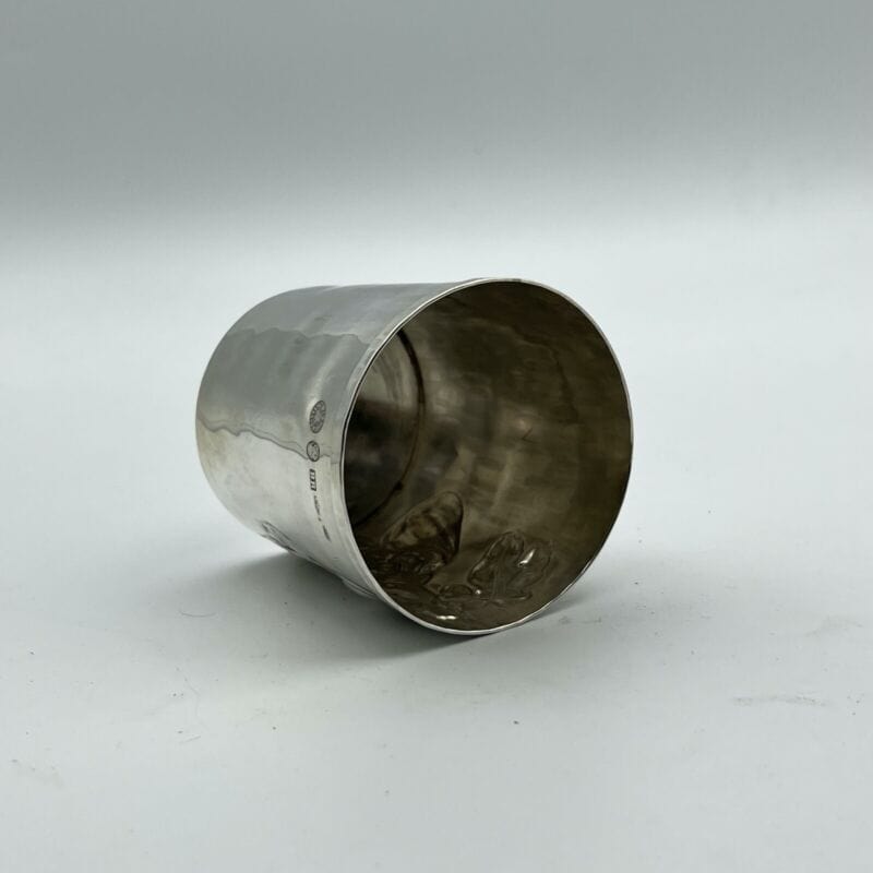 Portapenne da Scrivania vintage in Argento 800 stile antico bicchiere Uva Foglie Sheffield & Argento