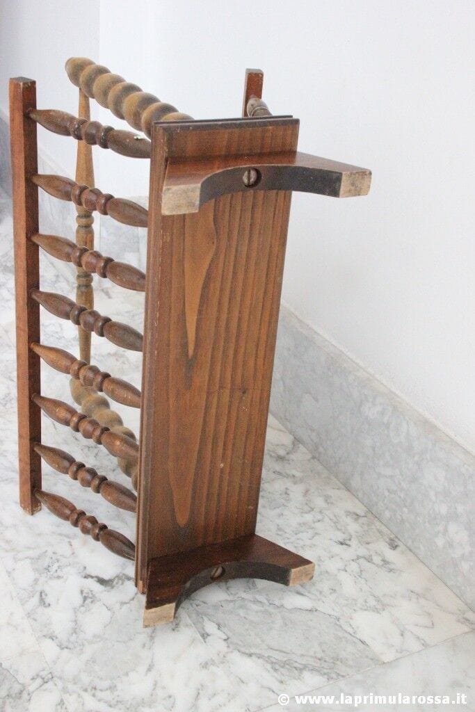 PORTARIVISTE D'EPOCA IN LEGNO H cm 47 - VINTAGE WOODEN MAGAZINE  RACK Complementi d'arredo