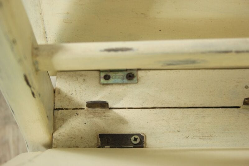 Portariviste vintage shabby chic in legno pieghevole porta giornali da terra Complementi d'arredo