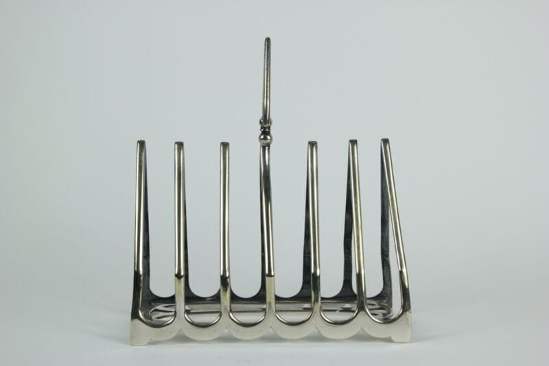 Portatovaglioli antico in silver plate  portabiglietti da visita scrivania  1928 Sheffield & Argento