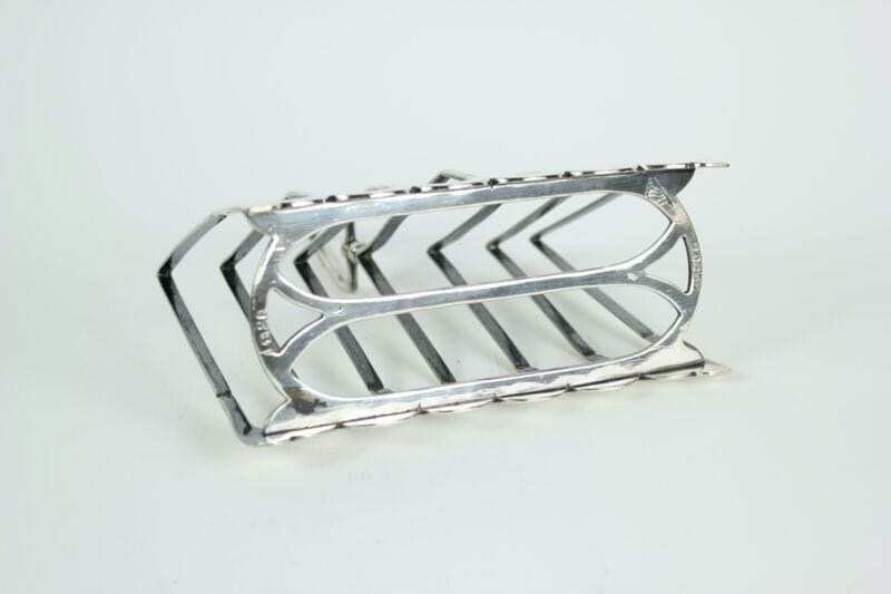 Portatovaglioli antico in silver plate  portabiglietti da visita scrivania  1928 Sheffield & Argento