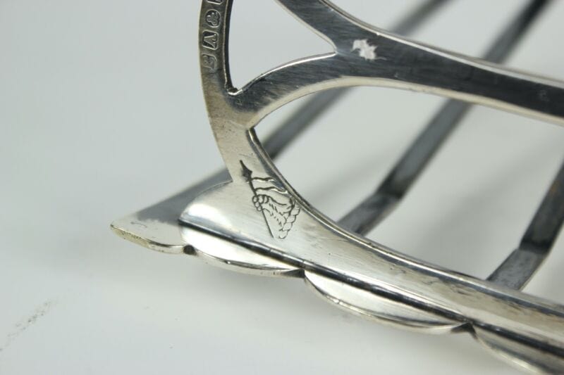 Portatovaglioli antico in silver plate  portabiglietti da visita scrivania  1928 Sheffield & Argento