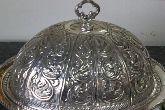 PORTAVIVANDE IN SHEFFIELD h 30 VIVANDIERA IN SILVER PLATE DOME CUPOLA Kg 3,100 Silver plated sheffield style